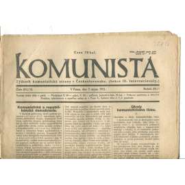Komunista (5.8.1921) - staré noviny, 1. republika