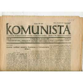 Komunista (14.7.1922) - staré noviny, 1. republika