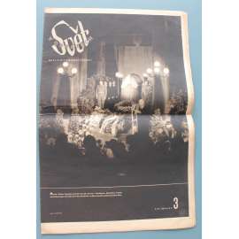 Svět v obrazech 1945, roč. I. č. 3 (časopis, politika, kultura, fotografie, mj. Pohřeb Josef Hora, Mistr Jan Hus, Zlín, Ležáky, Poslední boje první čsl. brigády)