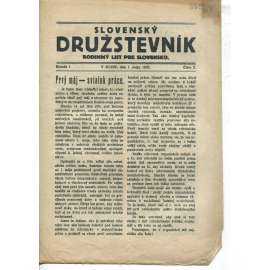 Slovenský družstevník. Rodinný list pre Slovensko (1.5.1922) - staré noviny, 1. republika, text slovensky