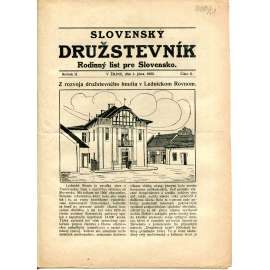 Slovenský družstevník. Rodinný list pre Slovensko (1.6.1923) - staré noviny, 1. republika, text slovensky