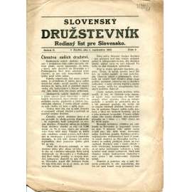 Slovenský družstevník. Rodinný list pre Slovensko (1.9.1923) - staré noviny, 1. republika, text slovensky