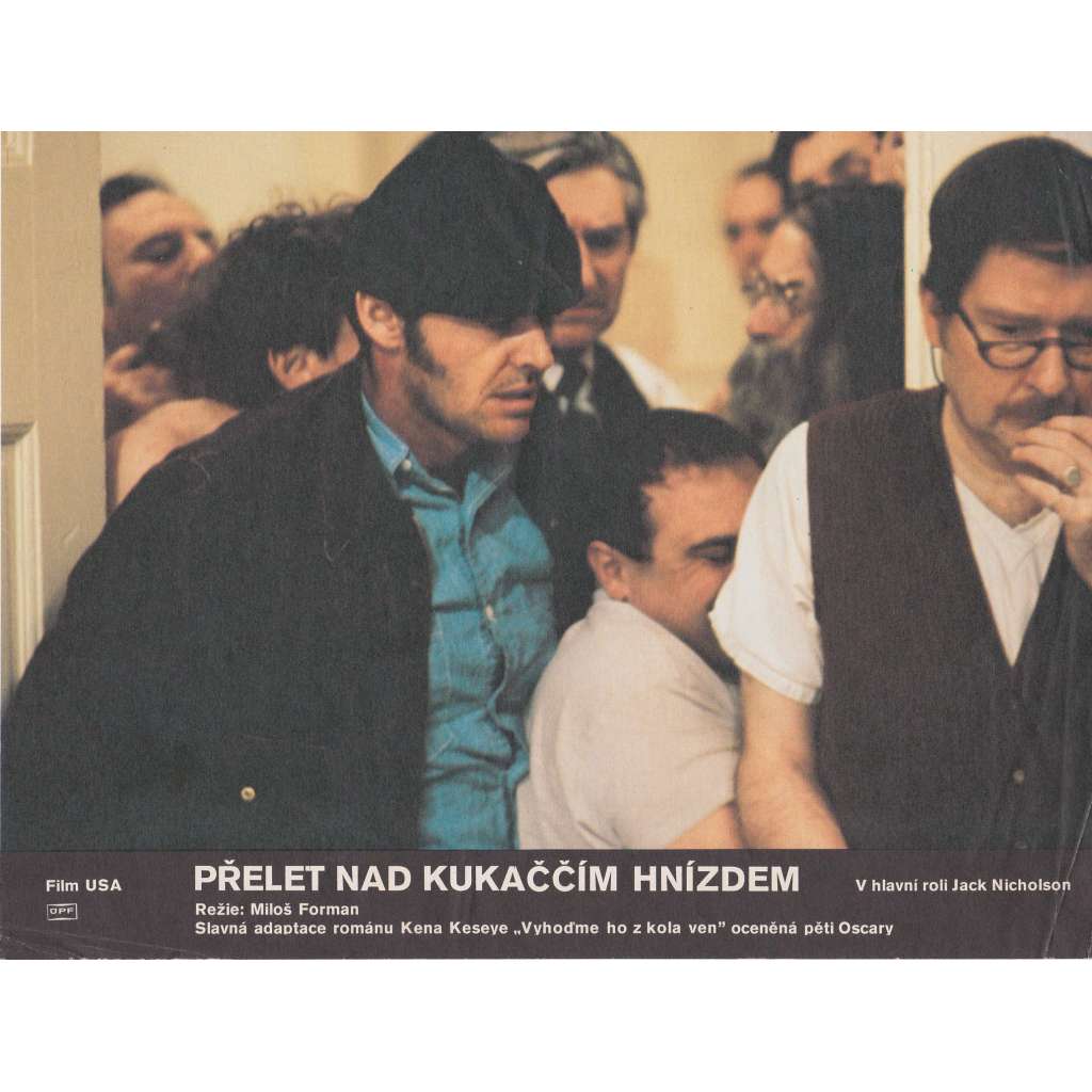 Přelet nad kukaččím hnízdem (filmový plakát, slepka, film USA 1978, režie Miloš Forman, Hrají:J. Nicholson, L. Fletcher)