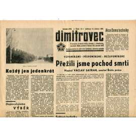 Dimitrovec. Časopis pracujících závodu J. Dimitrova (15.4.1966) - Avia Letňany (Praha 9) - noviny