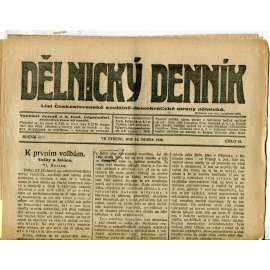 Dělnický denník (14.4.1920) 1. republika, staré noviny