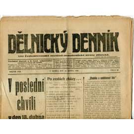 Dělnický denník (18.4.1920) 1. republika, staré noviny