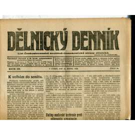 Dělnický denník (20.4.1920) 1. republika, staré noviny