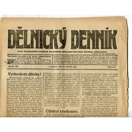 Dělnický denník (24.4.1920) 1. republika, staré noviny