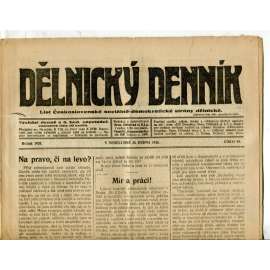 Dělnický denník (25.4.1920) 1. republika, staré noviny