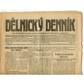 Dělnický denník (30.4.1920) 1. republika, staré noviny