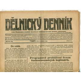 Dělnický denník (3.4.1920) 1. republika, staré noviny