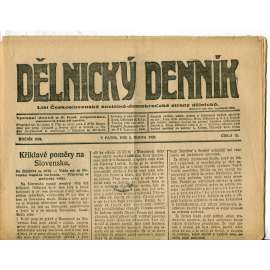 Dělnický denník (2.4.1920) 1. republika, staré noviny