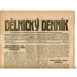 Dělnický denník (3.6.1920) 1. republika, staré noviny