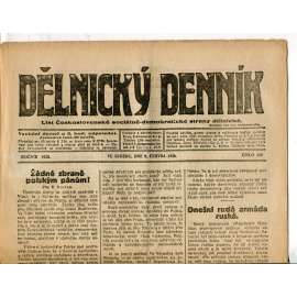 Dělnický denník (9.6.1920) 1. republika, staré noviny