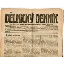 Dělnický denník (4.5.1920) 1. republika, staré noviny