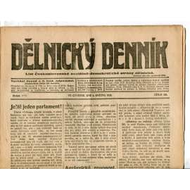 Dělnický denník (6.5.1920) 1. republika, staré noviny