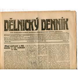 Dělnický denník (13.5.1920) 1. republika, staré noviny