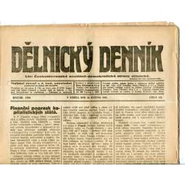 Dělnický denník (30.5.1920) 1. republika, staré noviny