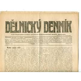 Dělnický denník (7.7.1920) 1. republika, staré noviny