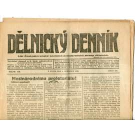 Dělnický denník (9.7.1920) 1. republika, staré noviny