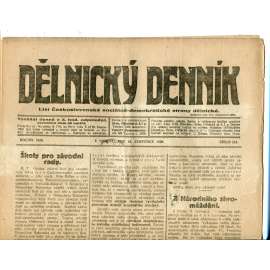 Dělnický denník (10.7.1920) 1. republika, staré noviny