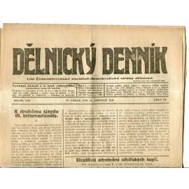 Dělnický denník (14.7.1920) 1. republika, staré noviny