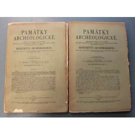 Památky archaeologické 1922 2 sešity (časopis, archeologie, mj. Jihočeské mohyly, Hagerovy fresky; České filigrány XVI. stol., Betlémská kaple, Marc Antonio Canevale)