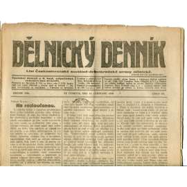 Dělnický denník (15.7.1920) 1. republika, staré noviny
