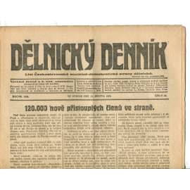 Dělnický denník (24.3.1920) 1. republika, staré noviny