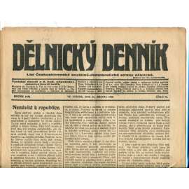 Dělnický denník (31.3.1920) 1. republika, staré noviny