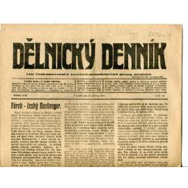 Dělnický denník (29.6.1919) 1. republika, staré noviny
