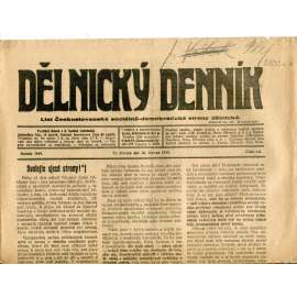 Dělnický denník (26.6.1919) 1. republika, staré noviny