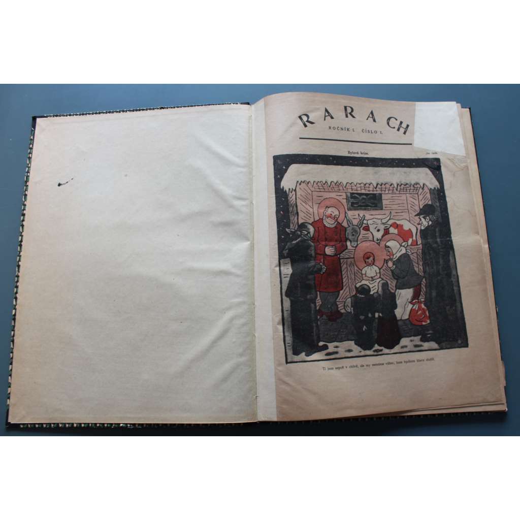 Rarach 1921, roč. I. (časopis, humor, mj. Úvahy tuláka, Polemika o překladech, Putyka, ilustrace Josef Lada, Z. Kratochvíl, A. Pelc, V. Rada)