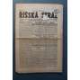Říšská stráž. Ústřední orgán Národní obce fašistické 1929, roč. IV. (noviny, fašismus, mj. Německo pro anšlus Rakouska, Tukova aféra, Je fašismus poti demokracii?, Udžalova vláda, Nová činnost exministra Engliše)