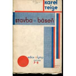 Stavba a báseň (obálka a typo Karel Teige) - 1927