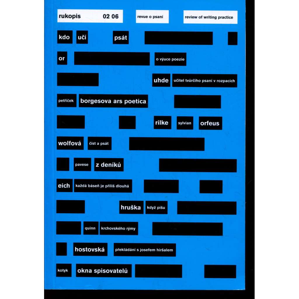 Rukopis: Revue o psaní, ročník I., číslo 2/2006
