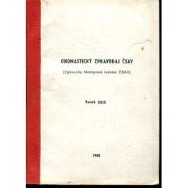 Onomastický zpravodaj ČSAV, r. XXIX./1988 (Zpravodaj Místopisné komise ČSAV)