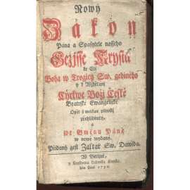 Nový Zákon pána a spasitele Ježíše Krista [vydavatel Ludvík Kunst, Berlín 1752; Bible, evangelia]