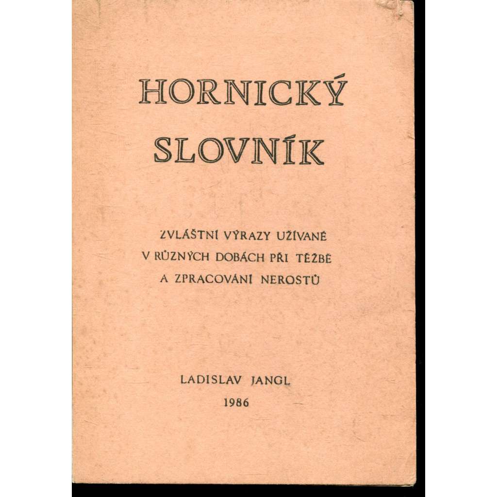 Hornický slovník (hornictví)