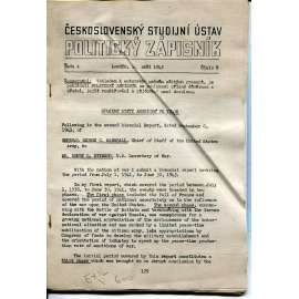 Politický zápisník, řada A., číslo 8/1943 (exil, text anglicky)