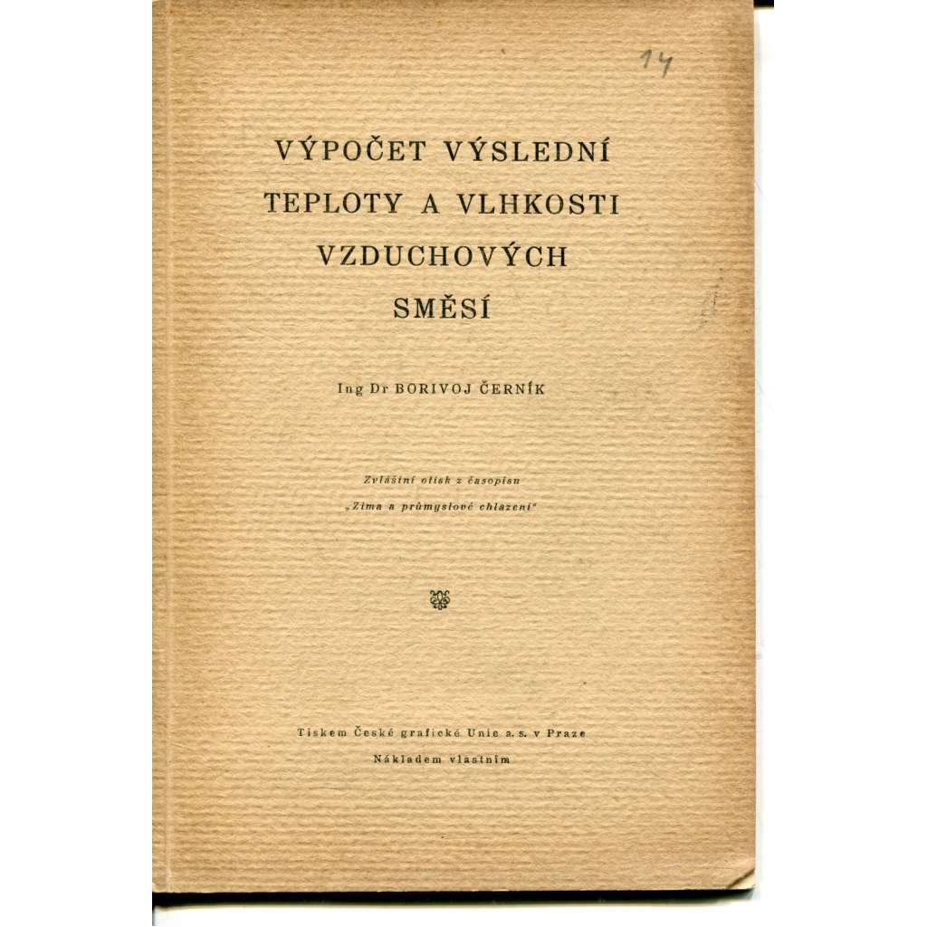 Výpočet výslední teploty a vlhkosti vzduchových směsí (hornictví)