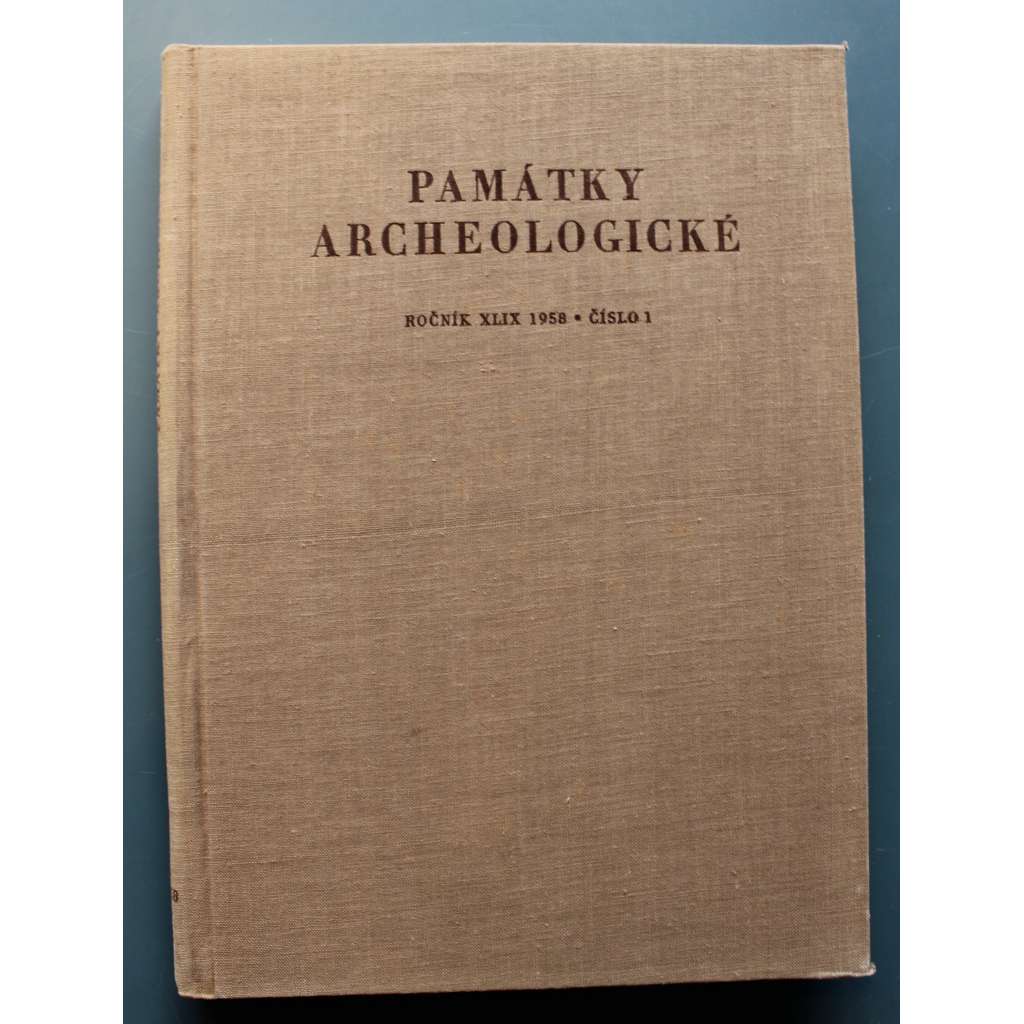 Památky archeologické 1958, roč. XLIX, č. 1 (časopis, archeologie, historie, mj. Z. Smetánka - Kachle na Pražském hradě; J. Říhovský - Žárový hrob z Velatic; M. Buchvaldek - Hroby se šňůrovou keramikou ze Sulejovic)