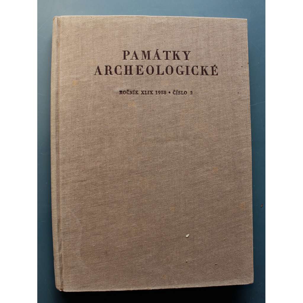 Památky archeologické 1958, roč. XLIX, č. 2 (časopis, archeologie, historie, mj. J. Zeman - Pohřebiště z doby stěhování národů v Mochově; J. Kudrnáč - Staroslovanské obilnářství v českých zemích)