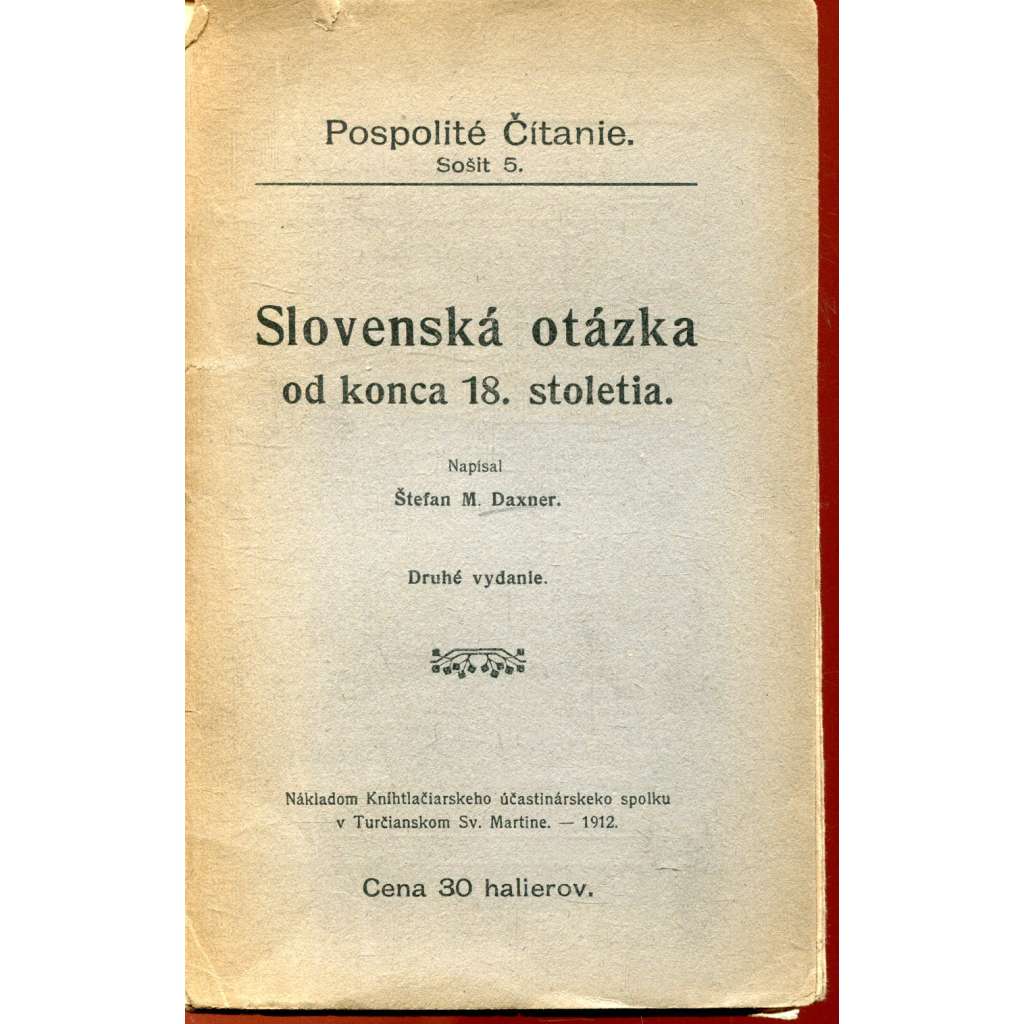 Slovenská otázka od konca 18. stoletia (text slovensky, Slovensko)