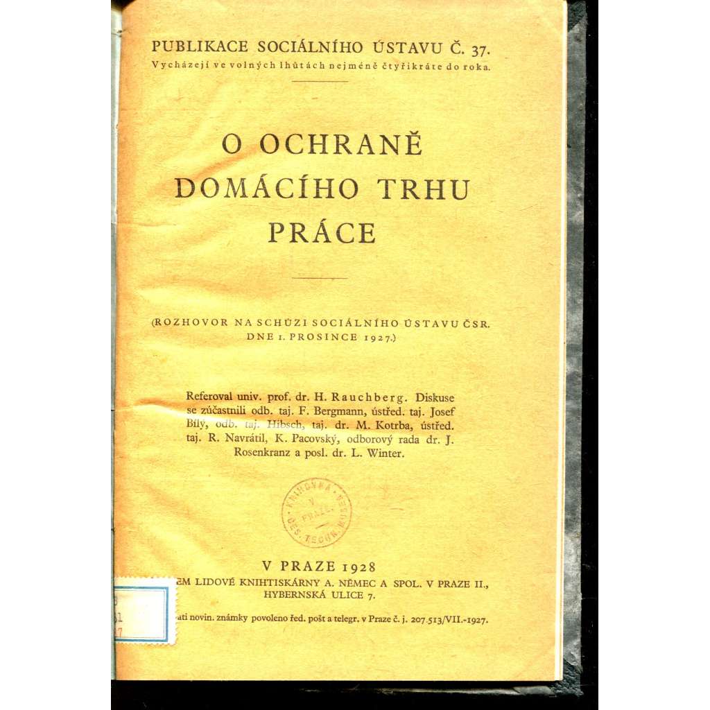 O ochraně domácího trhu práce [trh práce]