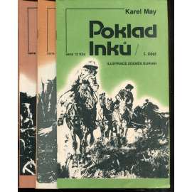 Poklad Inků, část I.-III. (3 sešity, komplet) - ilustrace Zdeněk Burian