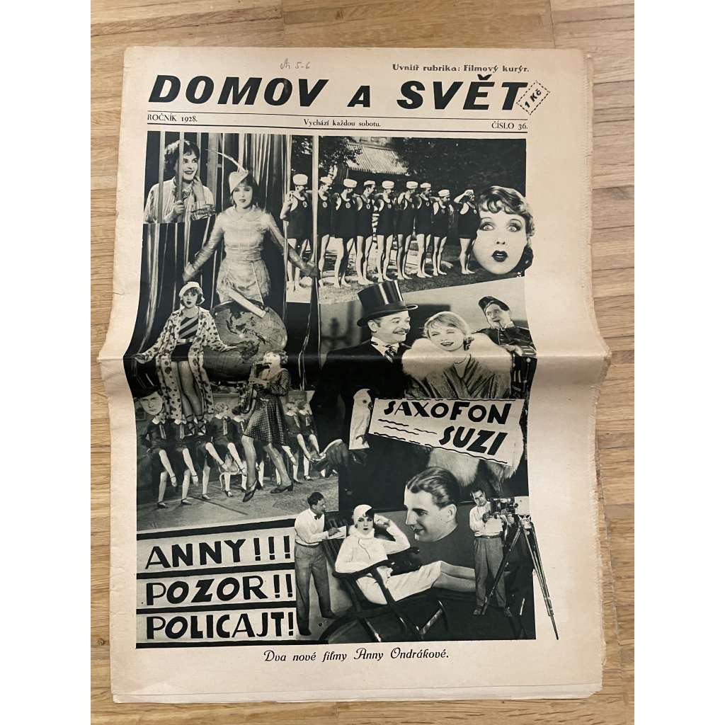 Domov a svět, 36/1928 (časopis) - obálka (není kompletní - chybí strana 5-6)