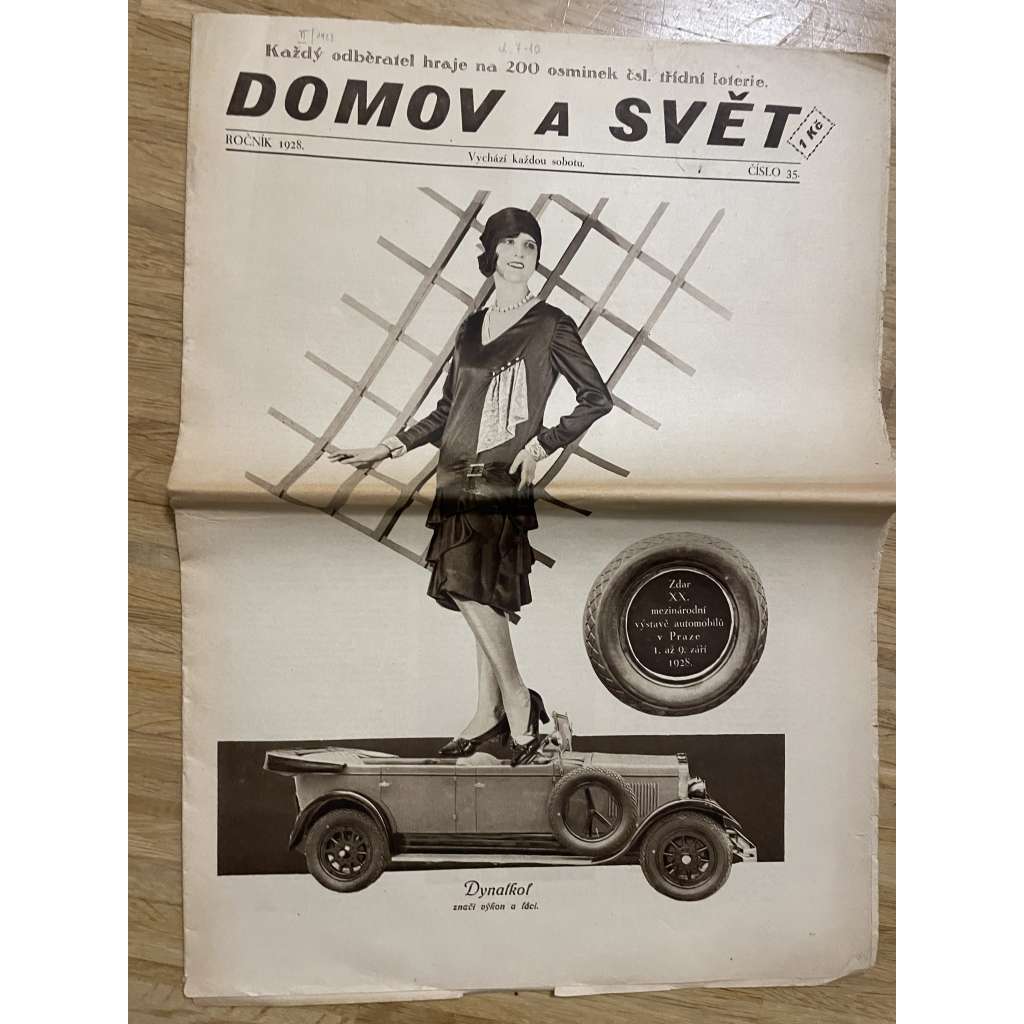 Domov a svět, 35/1928 (časopis) - obálka (není kompletní - chybí strana 7-10)