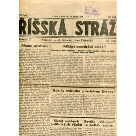 Říšská stráž (20.3.1928) - Ústřední deník Národní obce fašistické (staré noviny, fašisté, 1. republika)