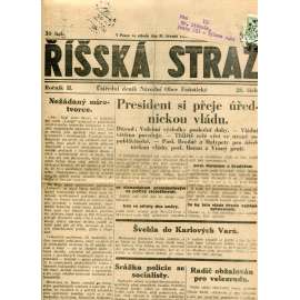 Říšská stráž (21.3.1928) - Ústřední deník Národní obce fašistické (staré noviny, fašisté, 1. republika)